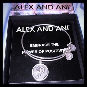 Alex and Ani silver “P” initial bengal